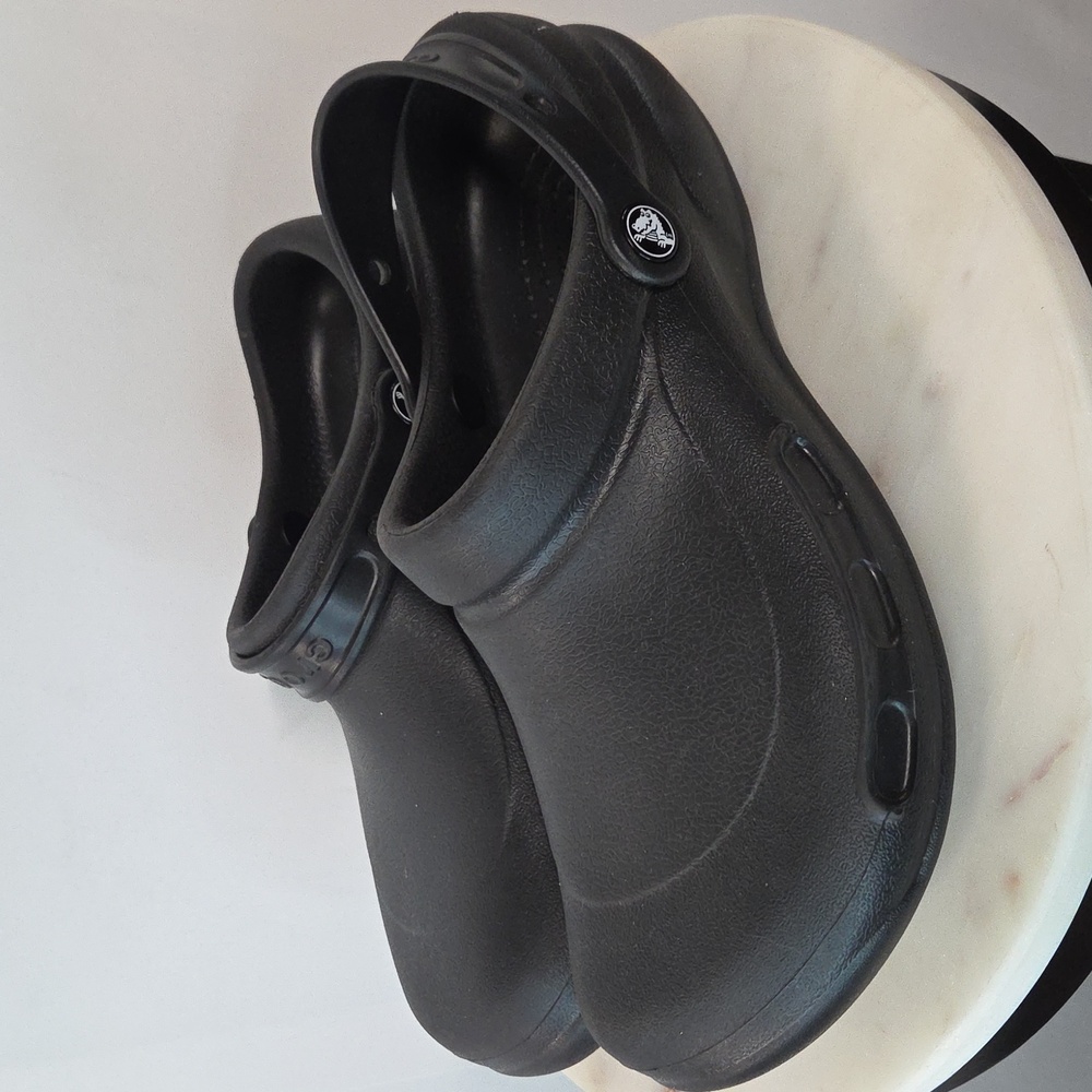 CROCS No Holes Black Slip On Footwear Size Women: 10 Men: 8